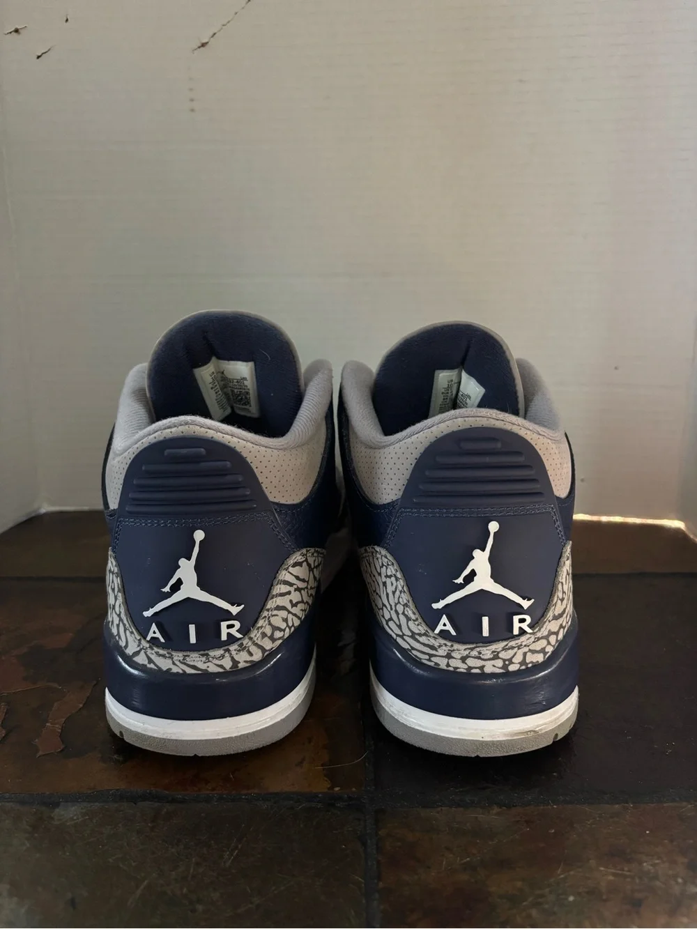 Jordan 3 Georgetown Navy and Gray